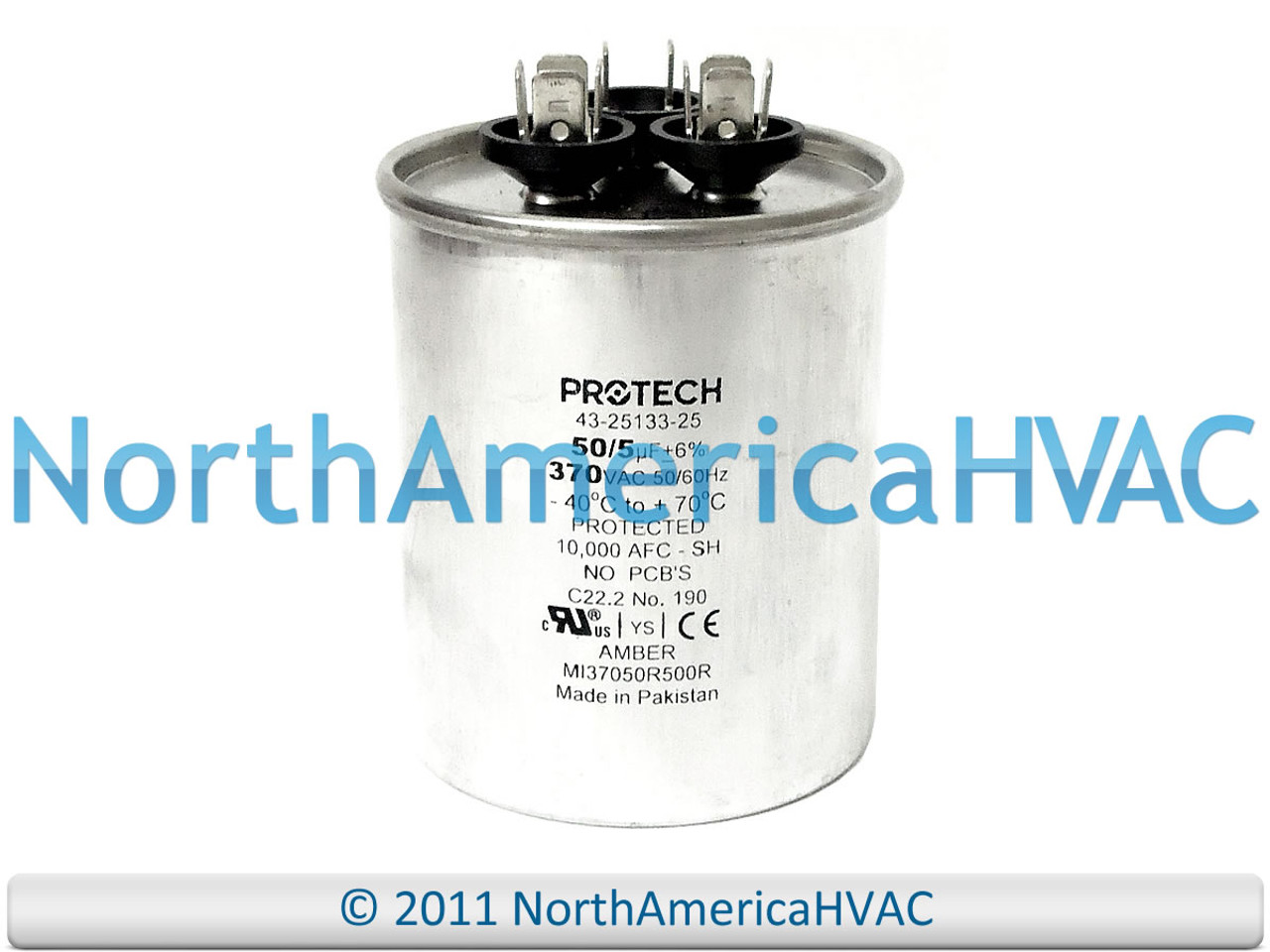 Rheem Ruud Capacitor 50+5 uf 43-23204-15 43-26261-15 - North America HVAC